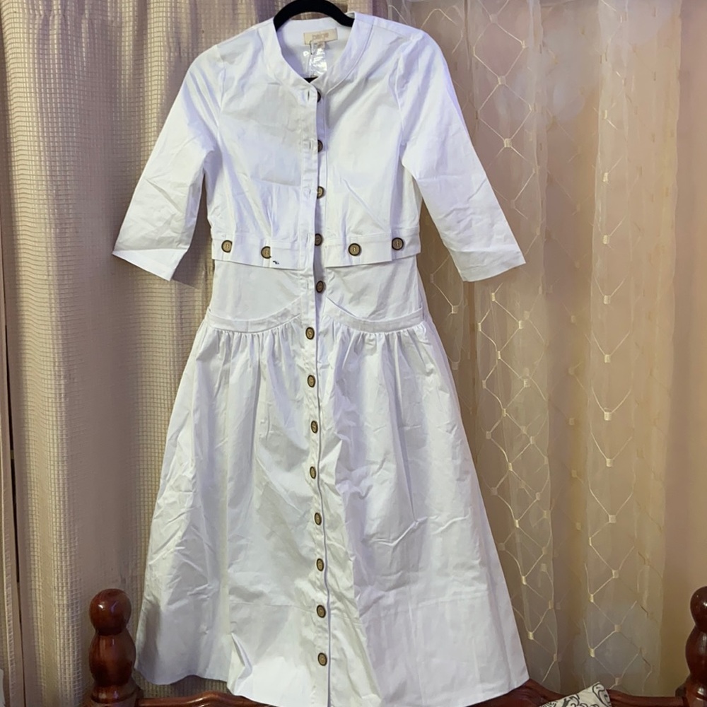 Long button down dress